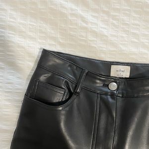 Aritzia Melina Vegan/Faux Leather Pant
